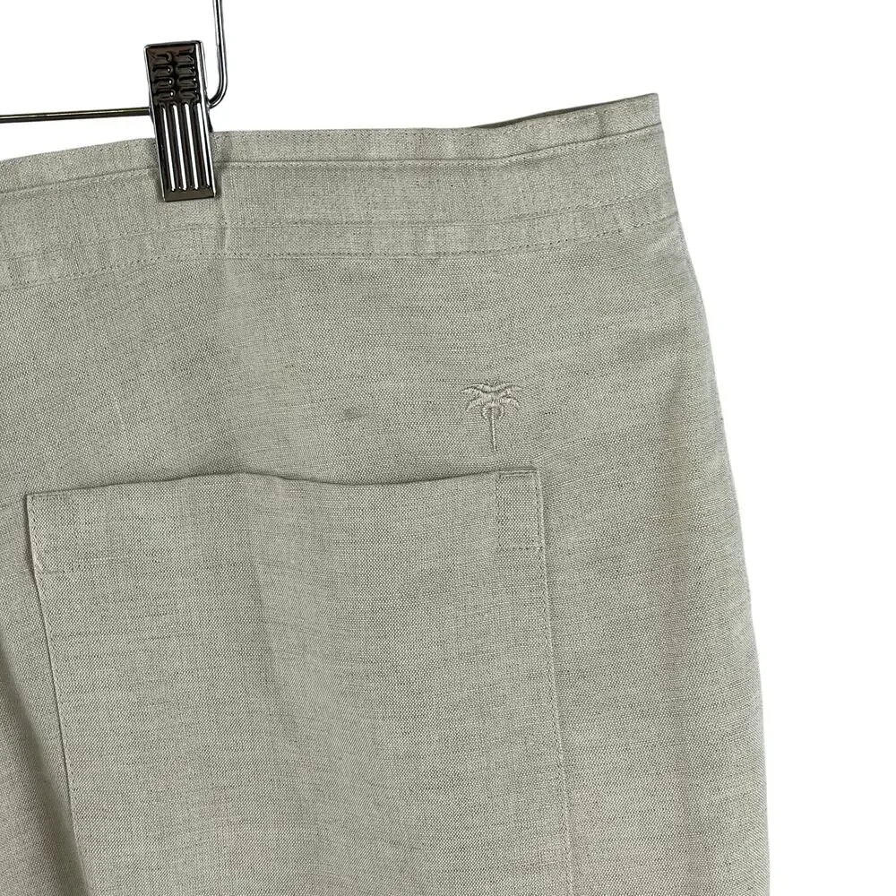 Havana Shirt Co Mens Drawstring Linen Beach Pants SZ XL 40/42 Natural Beige